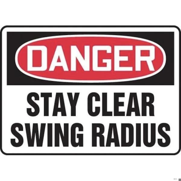 Accuform OSHA DANGER SAFETY SIGN STAY CLEAR MEQM124VA MEQM124VA - main